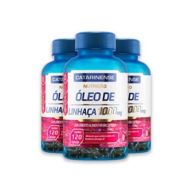 Imagem de Kit 3 Óleo de Linhaça Catarinense 120 Cápsulas, sem sabor