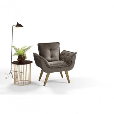 Imagem de Poltrona Movelarte Paula (Opala) Tecido Joly 335 Cinza