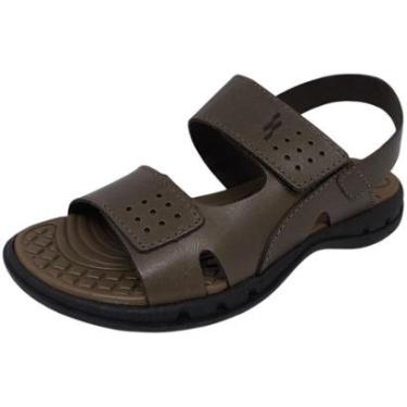 Imagem de Sandalia Masculina Ajuste Pratico Confortável Couro Itapua-Masculino