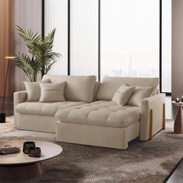 Imagem de Sofa Cama Retratil e Reclinavel Lisboa 260cm Braco 10cm Meu Sofa Online