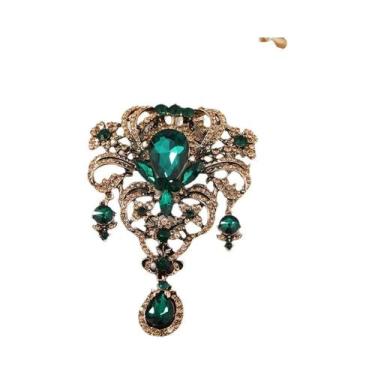 Imagem de Broche De Coroa Com Strass De Alta Qualidade Para Mulheres, Estilo Eur