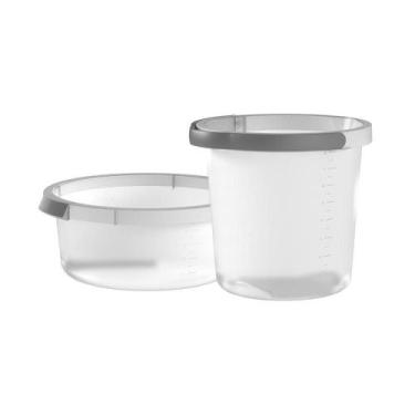 Imagem de Kit de balde e bacia Ou 2 peças Linha Flow, Natural