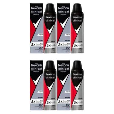 Imagem de Kit C4 Desodorante Aero Clinical Sport 150ml  Rexona