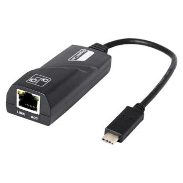 Imagem de Adaptador USB-C 3.1 para rj45 Rede Gigabite 10/100/1000Mbps - FL