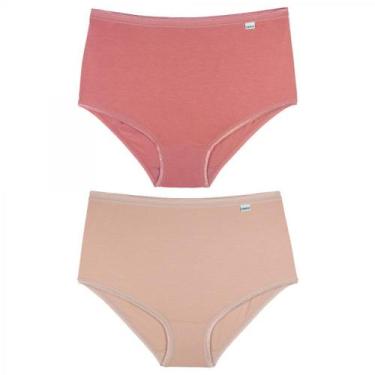 Imagem de Kit com Duas Calcinhas Alta Extremo Conforto 503121 DelRio, Rosa, EG