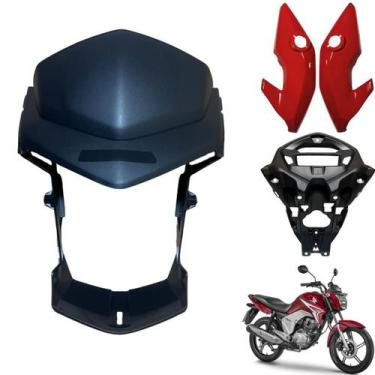 Imagem de Kit Carenagem Frontal Cg Titan Modelo 150 2014 2015 Máscara Par de Ban