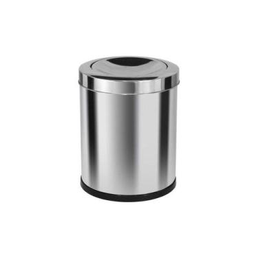 Imagem de Lixeira Em Aço Inox Com Tampa Meia Esfera 30l - Higipack