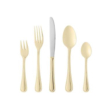 Imagem de Faqueiro de Aço Inox Avalon Dourado 30 Peças Wolff