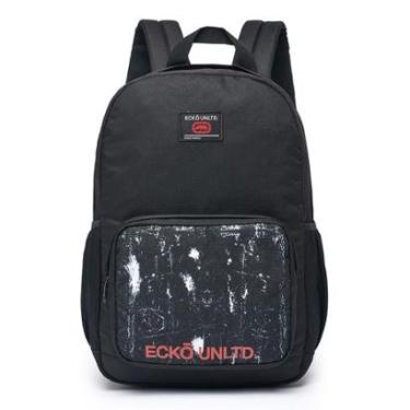 Imagem de Mochila Ecko Masculina Escolar Juvenil Passeio Preta 15L-Masculino