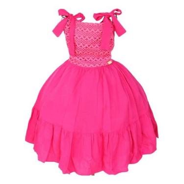 Imagem de Vestido Infanto Juvenil Moda Casual Princesa Luxo Floral - Grupo Festa