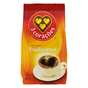 Imagem de Café em pó 3 Corações Tradicional 500g