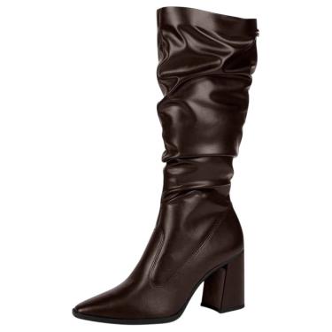 Imagem de Bota Feminina Salto Medio Bloco Fechamento Pratico Dakota
