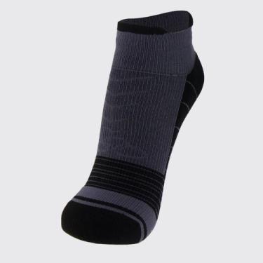 Imagem de Meia Olympikus Cano Curto Feminina Cinza e Preta, 33-38