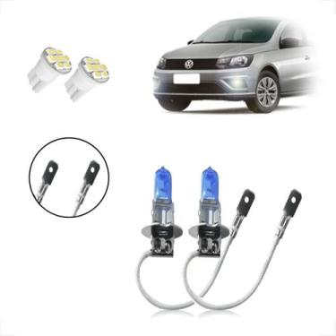 Imagem de Kit de Lâmpadas Halógena Super Branca H3 Farol Simples Milha Gol G3 20