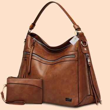 Imagem de Bolsa Feminina Grande Com Divisória Elegante Com Alça de Ombro e Trans