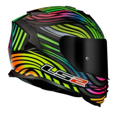 Imagem de Capacete LS2 Storm FF800 Power Preto e Camaleão Fosco Masculino e Femi
