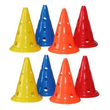 Imagem de Kit C/10 Cones Furado De Treinamento Mb Fit 39 Cm - MBFit