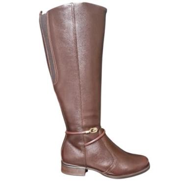 Imagem de Bota Feminina PEGADA de Couro Montaria 282064, Pinhão, 36
