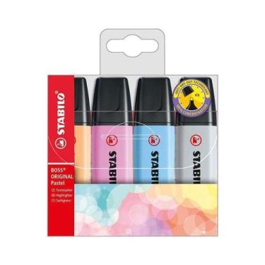 Imagem de Marca Texto Stabilo Boss Pastel com 4 Cores - 70/4-4