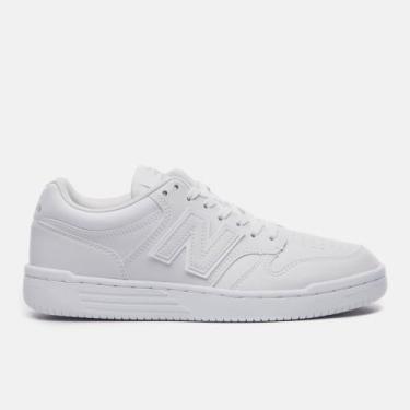 Imagem de Tênis Casual New Balance BB480 Branco - Masculino BB480L, 39, Branco