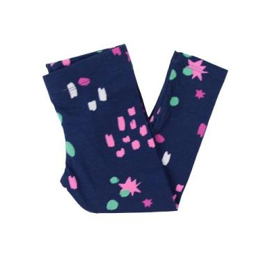 Imagem de Calça Infantil Feminina Legging Malwee Estampada Marinho, 01