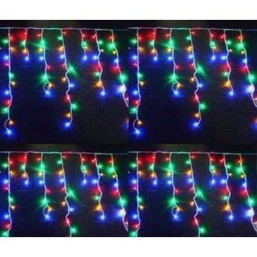 Imagem de Pisca Cascata 400 Led Coloridos 8 funções Morno Com F/branco 110v cód.