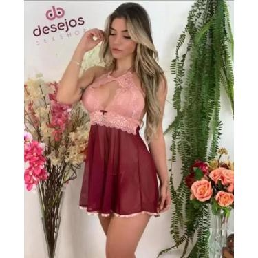Imagem de Camisola Rebeca- Código 1205 - Desejos Sex Shop, Vermelha g