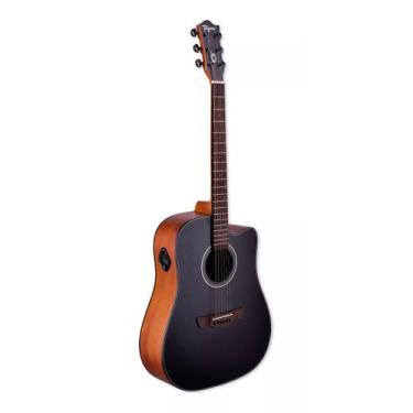 Imagem de Violão tagima aço eq metropolis dreadnought cutaway bkop, Preto