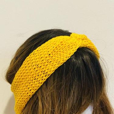 Imagem de Faixa Turbante de Tricot para Cabelo Amarela - Pistache Acessórios, Am