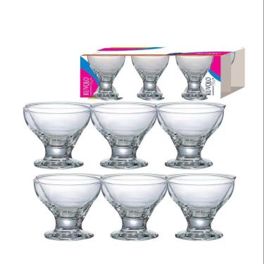 Imagem de Conjunto de Taças de Sobremesa Paradise em Vidro para Servir Gelados Transparente Ruvolo