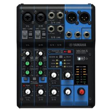 Imagem de Mesa de Som 06 Canais Yamaha Mg06x Bivolt Com Fonte