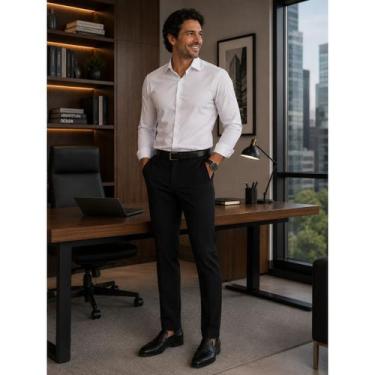 Imagem de Calça Viscose Tecnológico Masc. Sport Fino Vilejack VMCS5001, Preto, 4