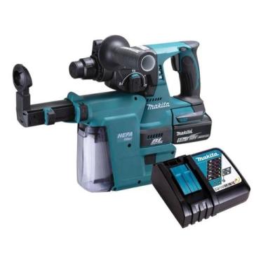 Imagem de Martelete A Bateria 18v 5ah Dhr242z Makita Com Carregador Rápido E Col