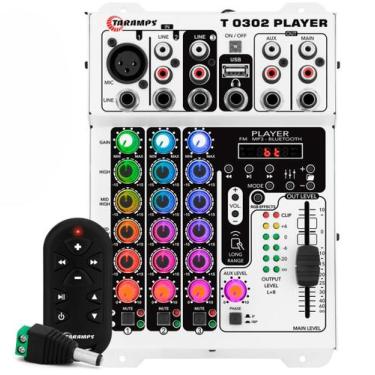 Imagem de Mesa de Som Taramps T 0302 Player 3 Canais Bluetooth RGB Efeitos Luz M