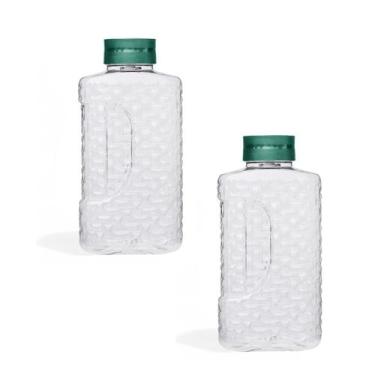 Imagem de Kit 2 Jarra Garrafa de Geladeira Tampa Cascata Água 1,95L - BLUD, Verd