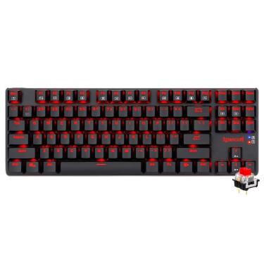 Imagem de Teclado Gamer Mecânico Redragon K590-RE Mahoraga Wireless com Switches Red Inglês e Retroiluminação RGB Preto