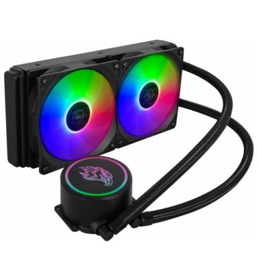 Imagem de Water Cooler WAC6 Radiador 240MM com Dissipação de Calor e Leds Multicolor Estático Preto K-Mex