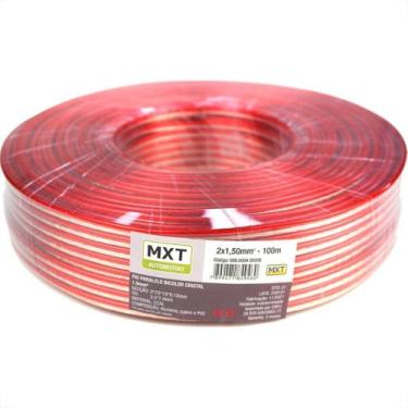 Imagem de Fio Bicolor Para Som Cristal/Vermelho Mxt 2X1,50