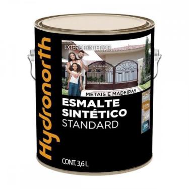 Imagem de Tinta Esmalte Hydronorth Standard Fosco Para Metais Madeiras 3,6L Bran