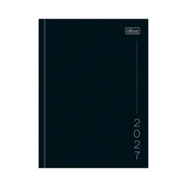 Imagem de Agenda 2027 Tilibra Costurada Diária Pepper Preta 160 Folhas 123x166mm