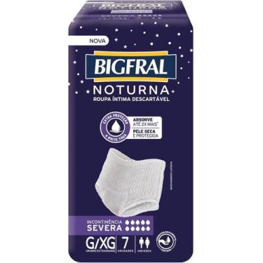 Imagem de Bigfral Noturna Roupa Íntima Descartável G/XG 7 unidades