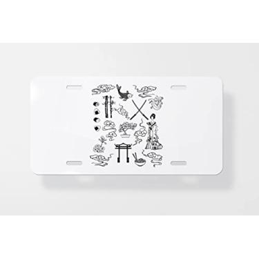 Imagem de Capa para placa de carro Something Japan Related of Japanese Things - Capa para placa de carro - Capa de moldura para placa de carro - 15 x 30 cm