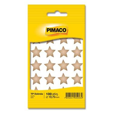 Imagem de Etiqueta Adesiva Para Codificação, Estrela Dourada Pimaco BIC, 935261, 100 Unidades