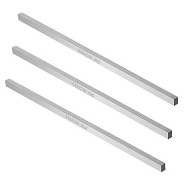 Imagem de 3 peças de cortador quadrado HSS de lâmina retangular, 3 peças da XMHF, moldura de cortador de mosca em branco, 6 x 6 x 200 mm