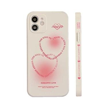 Imagem de Capa de telefone de casal amor eterno para iphone 13 pro max linda capa de silicone quadrada para iphone 11 12 xr xs 7 8 plus, rosa, para iphone12 pro max
