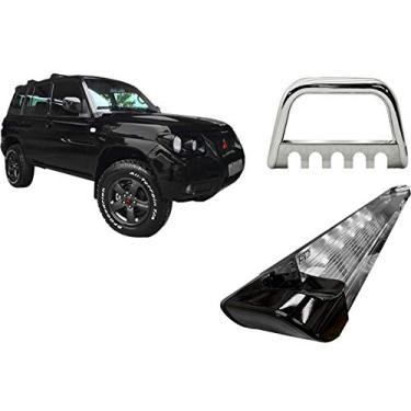 Imagem de Kit Quebra mato+Estribo PRETO BRILHANTE TR4 todos os anos