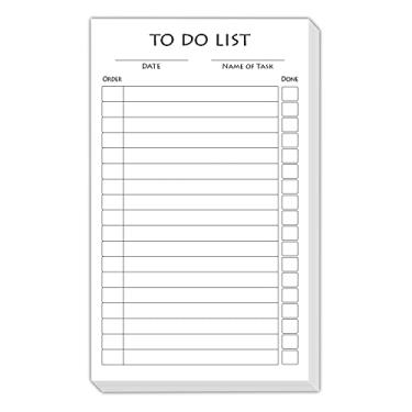 Imagem de Cartões de notas com índice vertical White To-Do List, Organize o planejador para lista de compras, prioridades, refeições, tarefas, compromissos de calendário, exercícios, eventos, lembretes | Cartão de 7,6 x 12,7 cm | 100 folhas por pacote