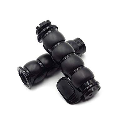 Imagem de MOTL Pega de mão para motocicleta 1" (25 mm) antiderrapante aderência com acelerador para Harley Yamaha Kawasiki Suzuki Cruisers Motorbikes Choppers, preto