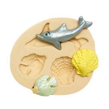 Imagem de Molde De Silicone Fundo Do Mar, Golfinho, Peixe, Concha, Resina, Confeitaria, Biscuit Molds Planet