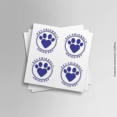 Imagem de Cartela Adesivo Identificação Etiqueta Pet Friendly Amigo Pet (Azul)